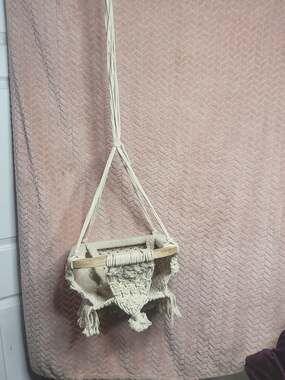 Handmade Organic Cotton Macrame Baby Swing